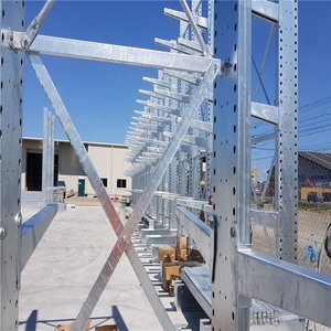 مستودع في الهواء الطلق رف تخزين الأنابيب المجلفنة الصناعية الصلب أرفف الذراع الكابولي - Product Image 4