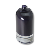 Bouteille de parfum Vente en gros Service OEM Échantillon de verre 1oz Givré Rond Ovale Bleu Foncé Homme 100ml Bouteille de parfum