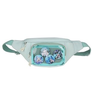 MKW-7016 Paquete de 10 Bolsas de Pecho con Logotipo Personalizado, Bolsa de Cintura de Gran Capacidad para Exhibición de Pins de <span class=keywords><strong>Anime</strong></span>, Bolsa de Cintura Transparente con Ventana de PVC - Product Image 3