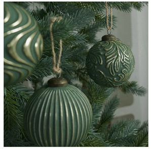 Ornements suspendus de ferme <span class=keywords><strong>vintage</strong></span> Boule de Noël Décor d'arbre de Noël rustique 12 pièces Ornements de boule de Noël - Product Image 2