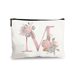 Lingdeer - Llavero Personalizado con Iniciales Florales, Bolsa de Maquillaje de Viaje Personalizada, Regalo de Cumpleaños para Mujeres, Novias, Adolescentes, Maestras, Monograma Cosmético - Product Image 1