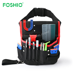 Foshio — pochette à <span class=keywords><strong>outils</strong></span> en vinyle, sac de rangement <span class=keywords><strong>avec</strong></span> ceinture, Logo personnalisé - Product Image 2