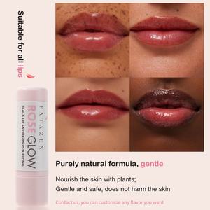 Etiqueta privada Cuidado de labios Tubos de brillo de labios coreano Planta orgánica Rosa Hidratante Fruta Vegana Rosa Protector solar Bálsamo labial - Product Image 2