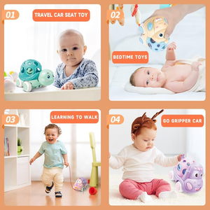 Haute qualité bébé retirer voiture rouleau <span class=keywords><strong>camion</strong></span> jouets doux Rubeer Friction alimenté voiture enfants infantile cadeaux d'anniversaire - Product Image 5