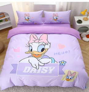 定制现代3D印花缎面提花羽绒被套儿童小熊床上用品套装超细纤维学步女孩床上用品编织卡通 - Product Image 2