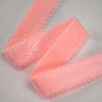 Bande élastique de lingerie en polyamide 18 mm à double bordure picot, couleur personnalisée, jacquard brillant, pour bretelles de soutien-gorge