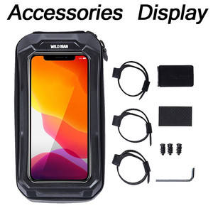 WILD for Man Sac de guidon avant pour vélo, étui pour téléphone portable de 6,8 pouces, sac de vélo - Product Image 2