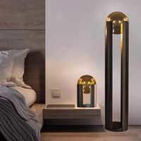 Lampe de sol moderne en métal noir MengBo avec abat-jour en métal, éclairage LED 3000K à intensité variable, 110V-240V, certifiée VDE, garantie de 2 ans