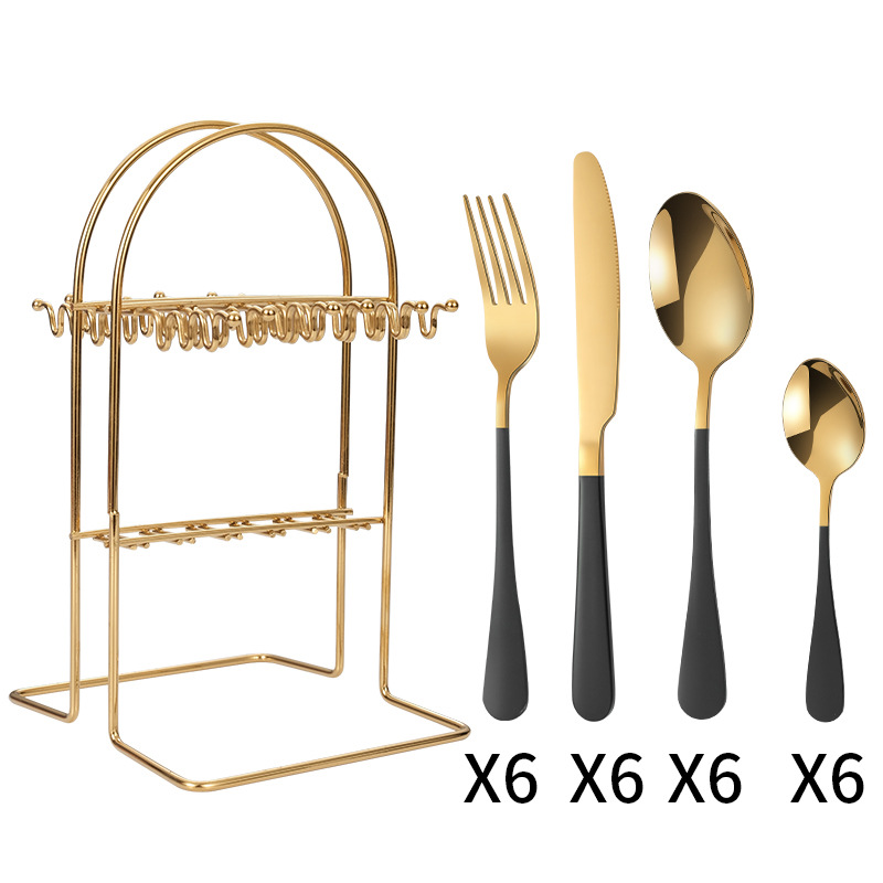 24 ชิ้น สีทองพร้อมสีดำ