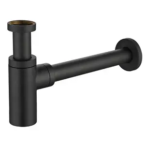 Siphon ND004-MB Matt Black Watermark P Trap Basin Drainer Pipe Siphon Sink Bottle Trap Sifon Siphon Drain