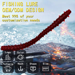 MISTER LURE Fábrica 35mm 55mm Minhoca Bloodworm Larvas Verme Pesca Iscas Verme Macio - Product Image 2