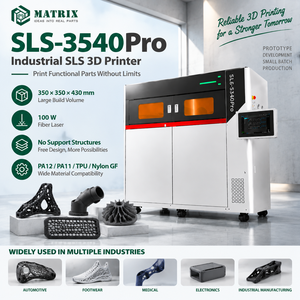 Imprimante 3D industrielle SLS haute précision avec laser à fibre de 100 W pour la fabrication rapide de prototypes - Product Image 2