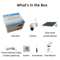 Cámara de Vigilancia IP Inalámbrica para Exteriores de 3MP, 4G/WiFi, con Energía Solar, 1080p HD, CCTV, Seguridad, TUYA WIFI, Cámara LED