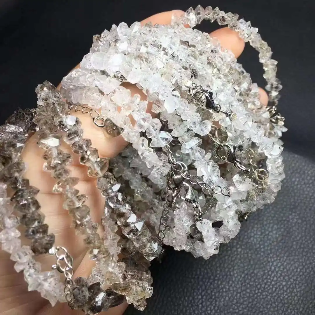 Herkimer Diamant Kwarts Mineraal Kristal Kralen Sieraden Maken Armband Voor Cadeau
