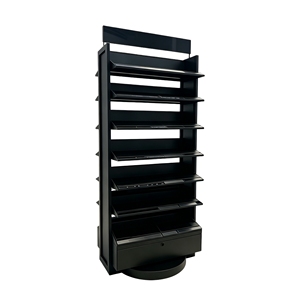 Metal Cosmetic <b>Display</b> Furniture <b>Rotatable</b> Freestanding Retail <b>Display</b> Rack With Storage Cabinet - Product Image 2