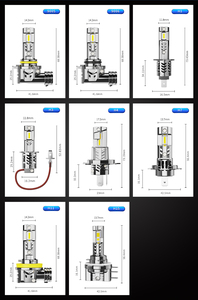 Asruex 23S H4 H15 Barato y todo en uno Plata galvanizada 40W 3500LM 6500K faro LED para coches Faros Led - Product Image 6