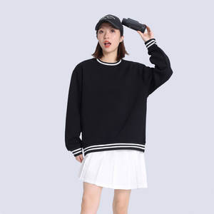 Sudadera con Capucha Personalizada de Algodón Grueso de 350 g/m², Estilo Retro Moderno, Holgada, con Hilo Intercolor, Cuello Redondo - Product Image 2