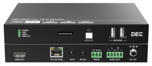 4k60hz 18g hdmi 1g ip वीडियो एन्कोडर/डिकोडर/डिकोडर/डिकोडर 9x9 स्क्रीन तक वीडियो वॉल मोड का समर्थन करता है।