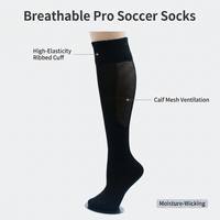 Chaussettes de sport numériques OEM personnalisées en maille longue respirante avec ceinture de baseball en Spandex/Polyester – Anti-bactériennes et absorbant la transpiration pour femmes et hommes