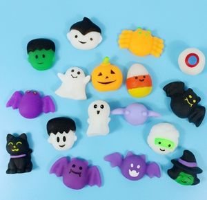 Mochi Squishy Toys Halloween Theme Cute Kawaii Mini Soft Fidget Squeeze Ghost Bat Decompression Toy Party <b>Favor</b> for Boy and Girl - Product Image 1