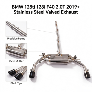 Valvetronic OEM in Acciaio Inox per <span class=keywords><strong>BMW</strong></span> 128ti 128i <span class=keywords><strong>F40</strong></span> 2.0T 2019+ Scarico Catback Tubi di Scarico Silenziatore Montaggio Diretto Upgrade Sonico - Product Image 1