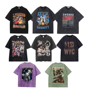 เสื้อยืดคอกลมผ้าฝ้ายซักแล้วสำหรับผู้ชาย ไซส์พลัส เสื้อยืดหนานุ่ม ขายส่งจากโรงงาน MOQ ต่ำ รับทำโลโก้ เสื้อผ้าสำหรับทำงาน - Product Image 1