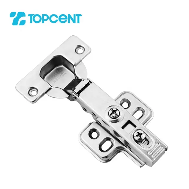 Wholesale Nickel Plated Finish Four-Hole Plate Cabinet Door Hinges Full Overlay One way Soft Close Hinge