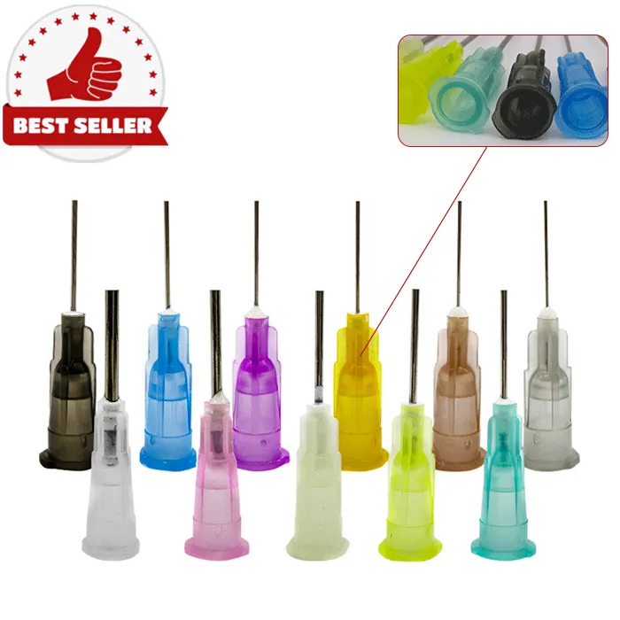 Bit 3/5/10/30/55Cc Syringes Glue Nozzle 18G Dispensing Protecting Glue Dispensing Needle Tips