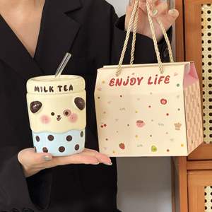 Taza de té de la leche de regalo de cumpleaños de corazón de niña de cerámica para amigos masculinos amantes niños lavavajillas microondas fiesta - Product Image 4