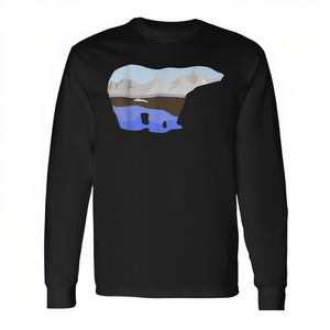 Maglietta a Maniche Lunghe JamCats Biomes Tundra Orso Polare, Unisex, Collo Tondo, Stampa Digitale, per Adulti, Promozionale - Product Image 2