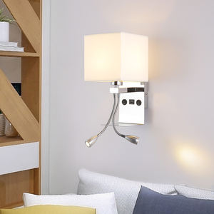 Nouveau Style LED USB chambre maison applique luminaires américain blanc style moderne simple restaurant - Product Image 1