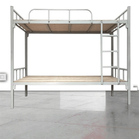 Lit superposé en métal sur mesure, lit double en acier robuste avec échelle, lit superposé pour dortoir, école, auberge, dortoir du personnel