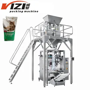 large vertical packing machine for packing pet food fertilizer pellet automatic snack with linear weigher