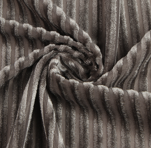 180G Sọc Dọc Kết Cấu 85% <span class=keywords><strong>Polyester</strong></span> 15% Spandex Dệt Kim Stretch Nhung Vải Cho Quần Áo Sofa Rèm - Product Image 1