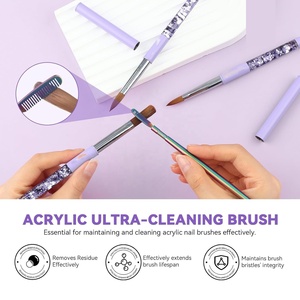 Juego de Pinceles para Uñas Acrílicas: Tamaños 6, 10, 14, Pinceles Profesionales para Uñas, Herramienta de Manicura para Aplicación de Acrílico - Product Image 3
