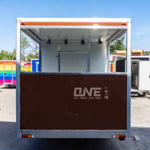 Rimorchio quadrato mobile dell'alimento del camion del rimorchio dell'alimento del carrello del camion del rimorchio dell'alimento di grandi dimensioni standard degli stati uniti <span class=keywords><strong>con</strong></span> il sistema antincendio - Product Image 2