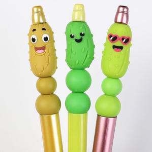 Cuentas de silicona 3D con forma de pepino y chile de dibujos animados, con orificio recto, para collares, pulseras, accesorios de joyería y manualidades DIY, venta al por mayor - Product Image 6