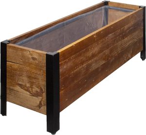 Maceta Rectangular <span class=keywords><strong>de</strong></span> madera <span class=keywords><strong>de</strong></span> acacia, cama <span class=keywords><strong>de</strong></span> jardín elevada <span class=keywords><strong>de</strong></span> madera, bolsa <span class=keywords><strong>de</strong></span> maceta <span class=keywords><strong>de</strong></span> <span class=keywords><strong>polietileno</strong></span> extraíble, maceta <span class=keywords><strong>de</strong></span> jardín Rectangular marrón - Product Image 6