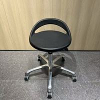 Tabouret de bar esthétique en PU noir avec support lombaire, chaises de bar pivotantes pour bureau, magasin, usine, exposition, bâtiment, caisse