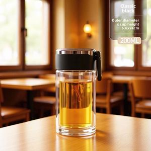 Taza de Vidrio de Doble Pared de Borosilicato, Libre de Plomo, de Alta Calidad, con Tapa, Nuevo Diseño Estético, Taza para Agua para el Hogar, Venta al por Mayor - Product Image 6