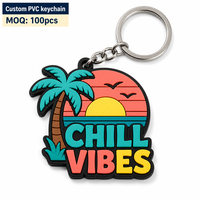 Porte-clés 3D en PVC souple, motif dessin animé, en stock usine, en silicone et caoutchouc souple, porte-clés 3D personnalisé, anneau de porte-clés