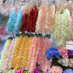 F-1576 Descuento de Fábrica, Decoración de Boda, Flores de Glicinia Blancas, Guirnalda Artificial de Glicinia Colgante - Product Image 3