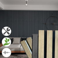 Entrepôt américain, livraison rapide, sans MOQ, panneaux acoustiques en bois à lattes modernes, panneaux d'isolation acoustique haute densité pour la rénovation