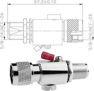 0-6GHz N/SMA parafoudre connecteur RF chargeur d'antenne parafoudre coaxial RF N prise mâle pour antennes de Communication SMA - Product Image 3