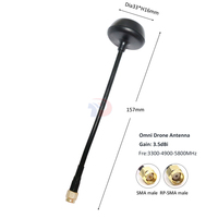 Antena de Transmisión de Video FPV de Alta Ganancia de 5.8GHz y 3.5dBi, Antena Tipo Lollipop para Carreras de Drones, Antena para Drones de 4.9G y 5.8G