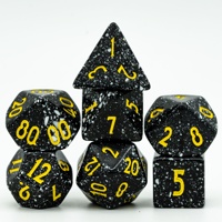 Pour Logo personnalisable Ensemble de dés RPG en résine polyédrique multicolore 7 pièces pour donjons, dragons et jeux de société