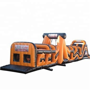 Pista de obstáculos inflable gigante para adultos, para uso comercial, juego hecho de PVC de 0,55mm - Product Image 1