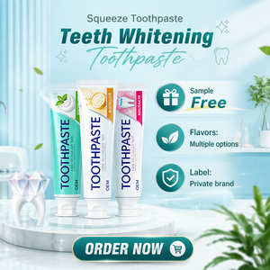 Usine de dentifrice blanchissant personnalisé 100% naturel, biologique, à la menthe pour des dents blanches - Product Image 1