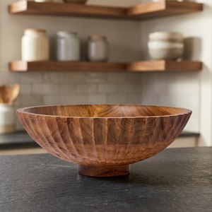 Bol en bambou fait main, design minimaliste poli, artisanat de luxe en bois, pour service alimentaire de mariage, cadeau décoratif, écologique - Product Image 3