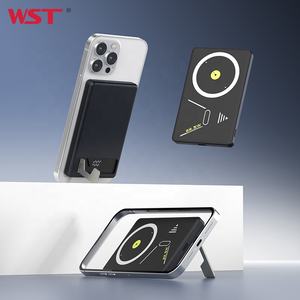 WST Mini <span class=keywords><strong>chargeur</strong></span> sans fil magnétique LED Display 20W PD Charge rapide Power Bank <span class=keywords><strong>Portable</strong></span> Slim Design pour les voyages et les achats en gros - Product Image 1